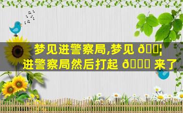 梦见进警察局,梦见 🐦 进警察局然后打起 💐 来了